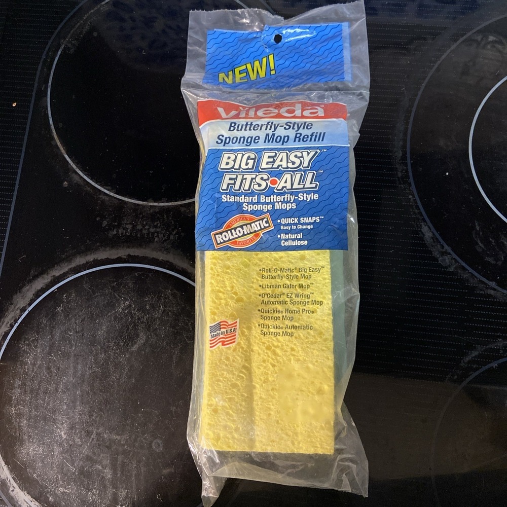 Vileda Sponge Big Easy Fits All Standard Butterfly Style Sponge Mop Refill NEW!